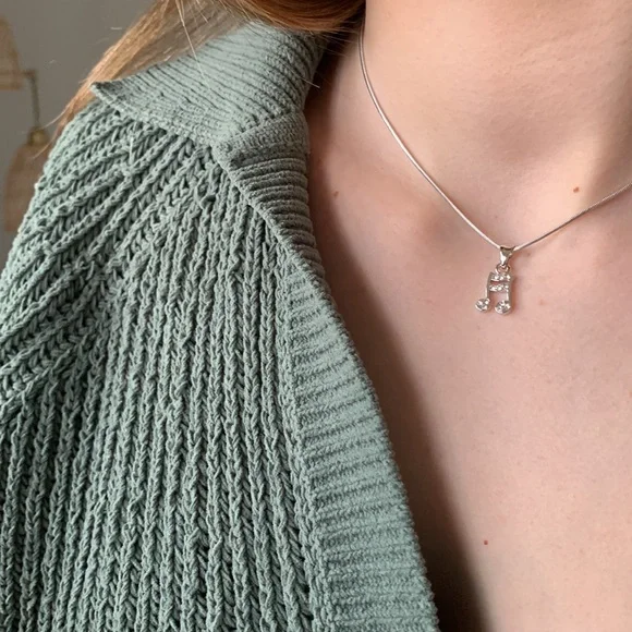 Sterling silver - Music 🎵 necklace - Picture 4 of 4